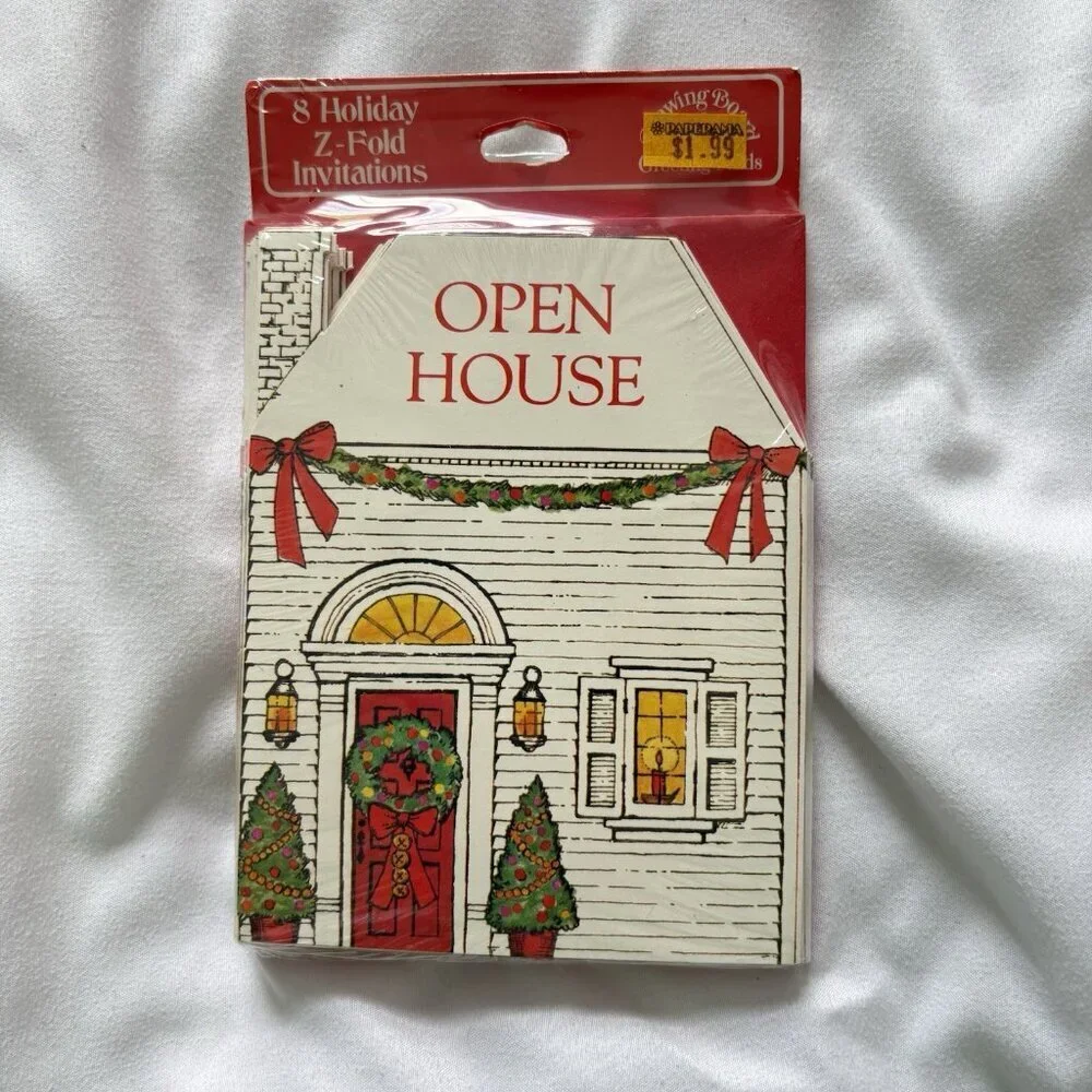 NEW Christmas Holiday Invitations Envelopes Vintage‎ 80s 90s (24) Junk Journal